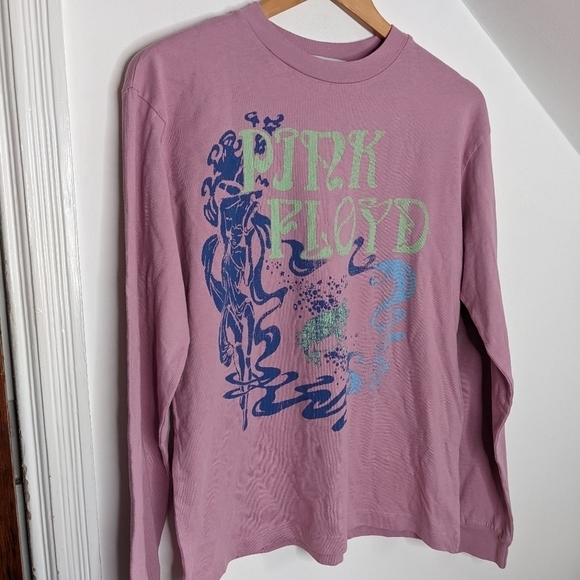 DAYDREAMER Pink Floyd Swirled Long Sleeve Tee in Lotus Flower NEW Size XS - Picture 2 of 5